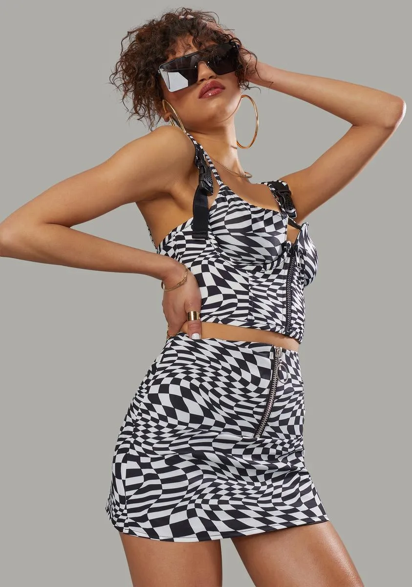 Warped Realm Checkered Mini Skirt sold by Dolls Kill product image thumbnail 2