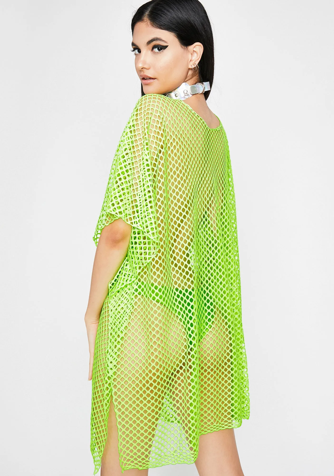 Slime Cyber Freaq Fishnet Dress sold by Dolls Kill product image thumbnail 4