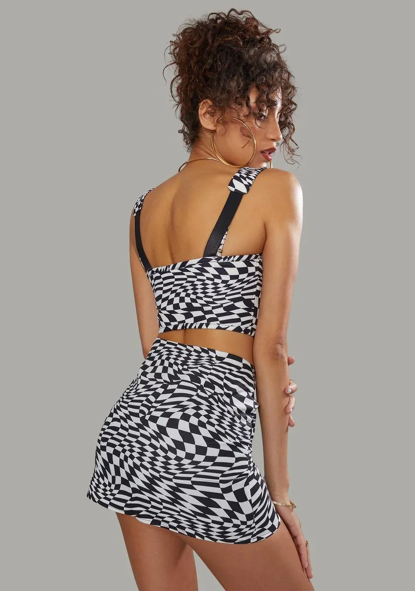 Warped Realm Checkered Mini Skirt sold by Dolls Kill product image thumbnail 4