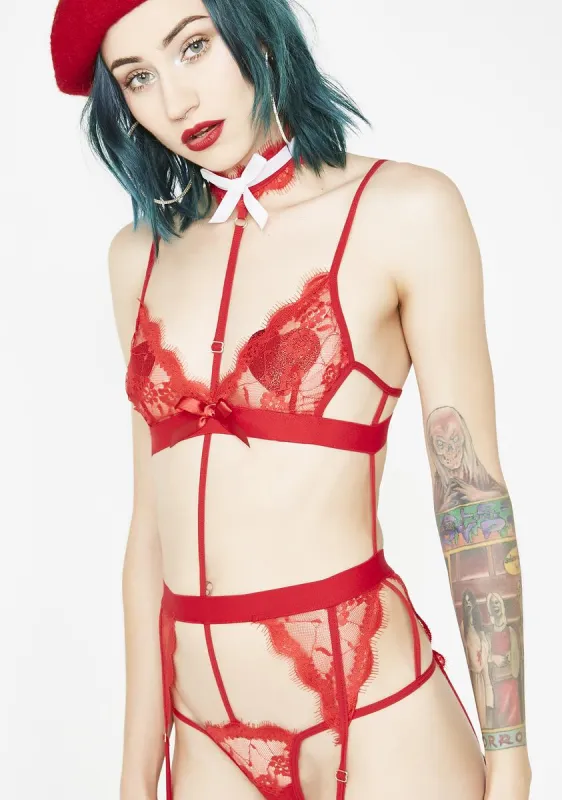 Flamin' Bb Garter Teddy sold by Dolls Kill