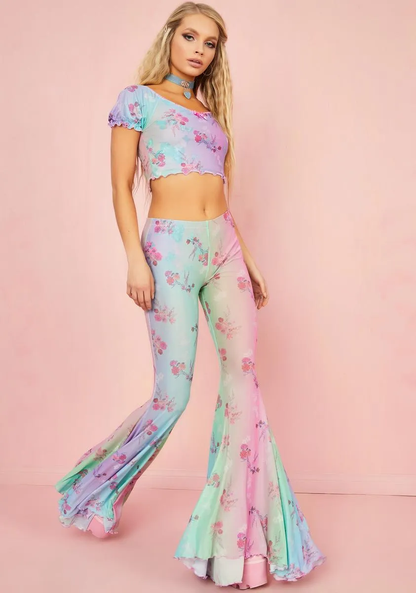 Pixie Spritzer Flare Pants sold by Dolls Kill