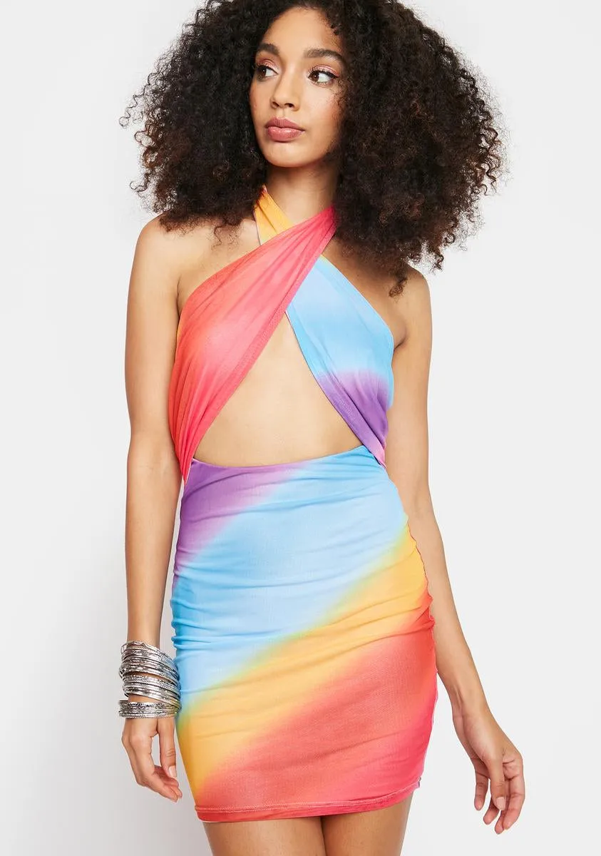 Begin Again Wrap Mini Dress sold by Dolls Kill