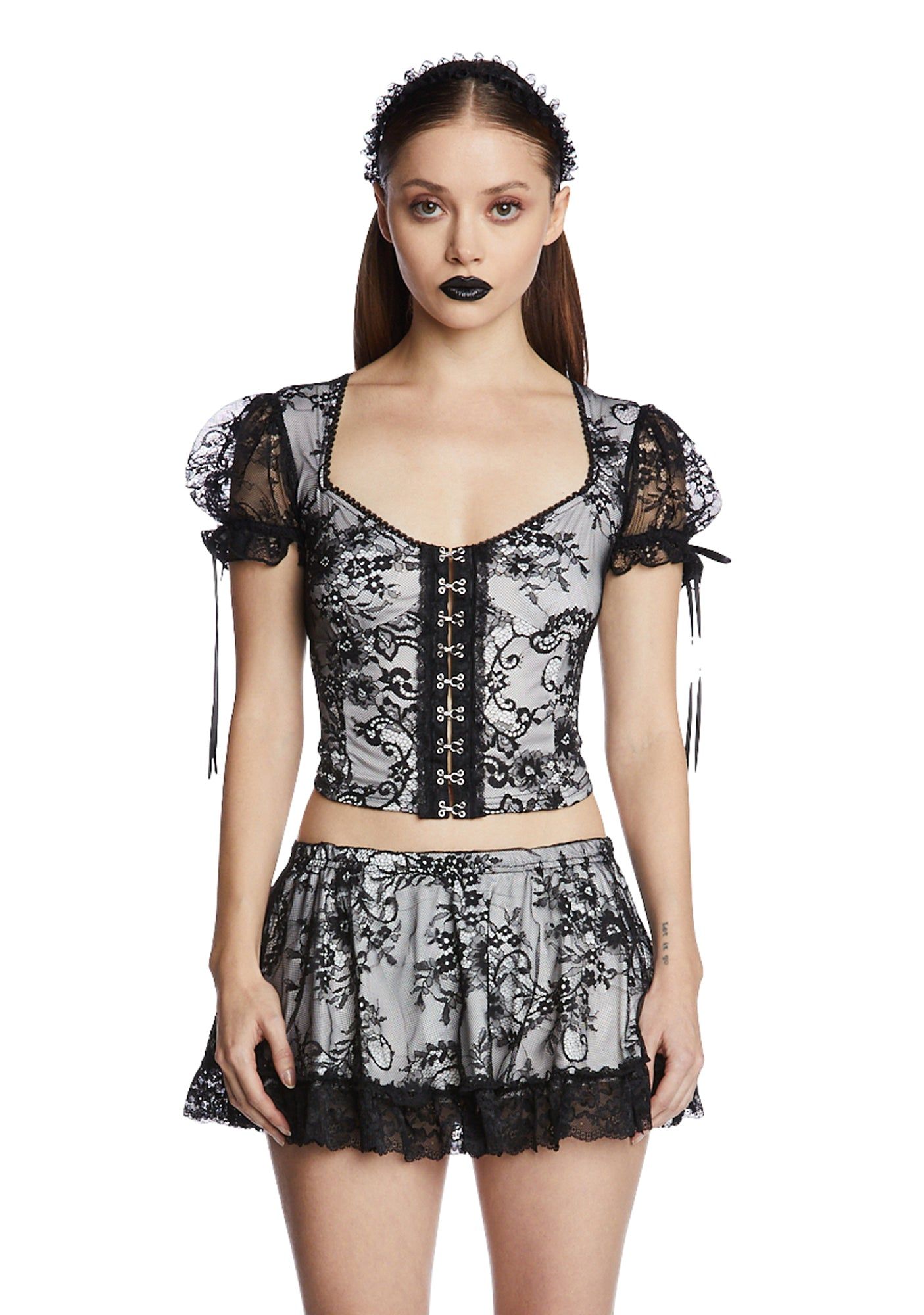 Stone Cold Heart Skirt Set sold by Dolls Kill