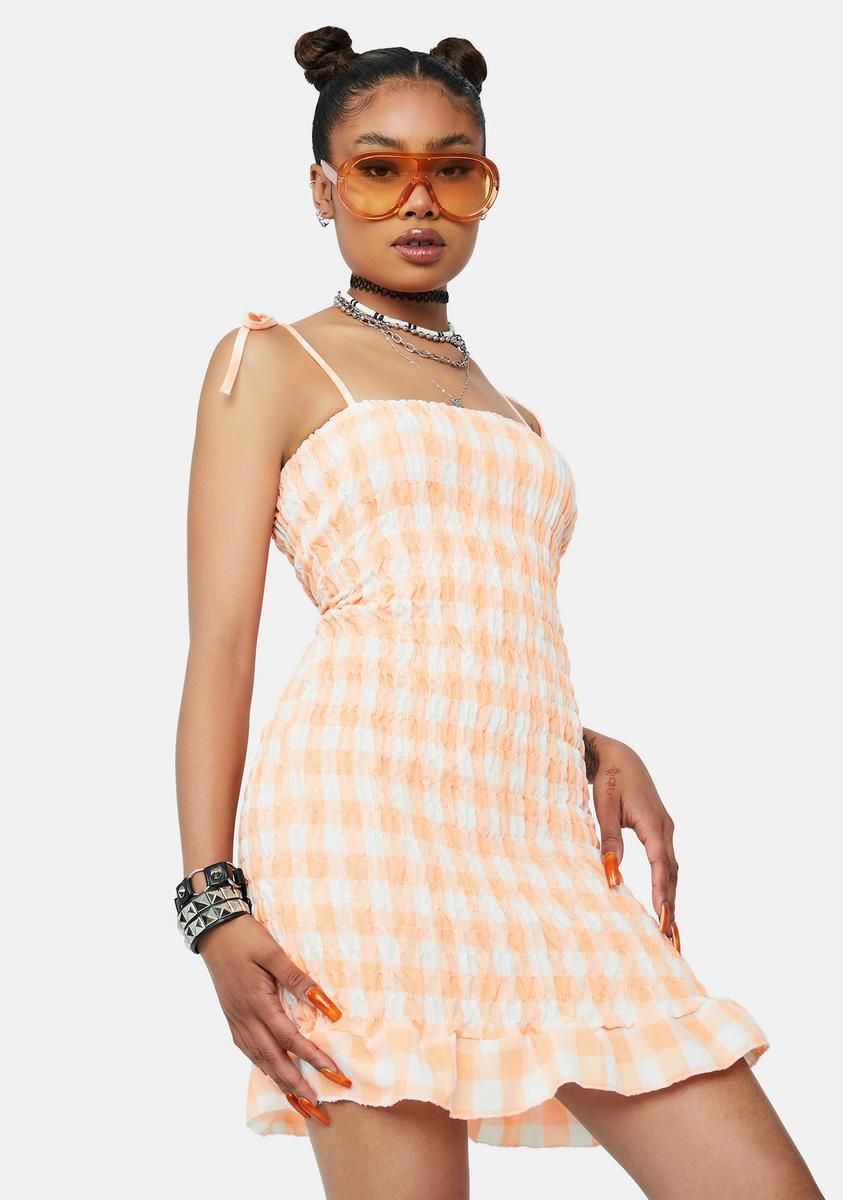 Juicy Good Ideas Gingham Mini Dress sold by Dolls Kill