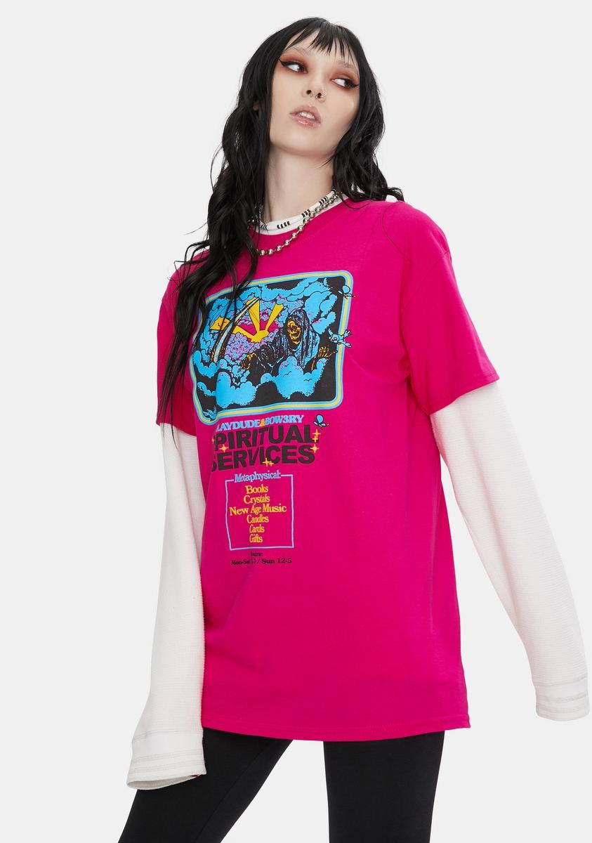 X Playdude Spiritual Services Graphic Tee sold by Dolls Kill product image thumbnail 2