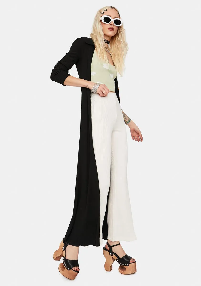 Bone Stuck In The Middle High Waist Flares sold by Dolls Kill product image thumbnail 3