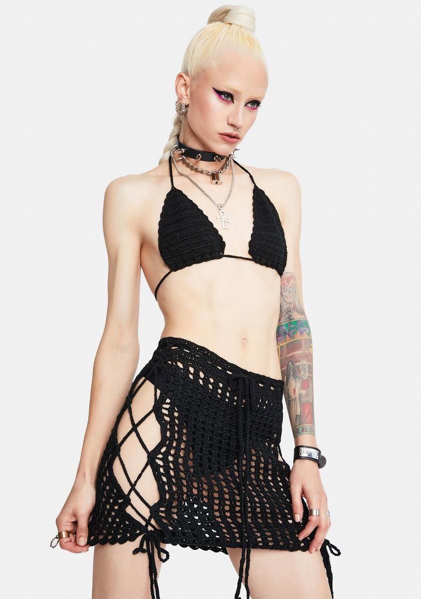 Noir Take The Leap Crochet Set sold by Dolls Kill product image thumbnail 2