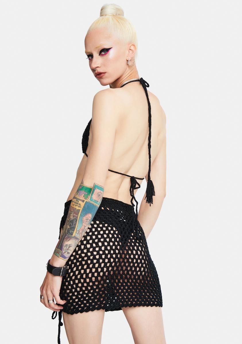Noir Take The Leap Crochet Set sold by Dolls Kill product image thumbnail 4