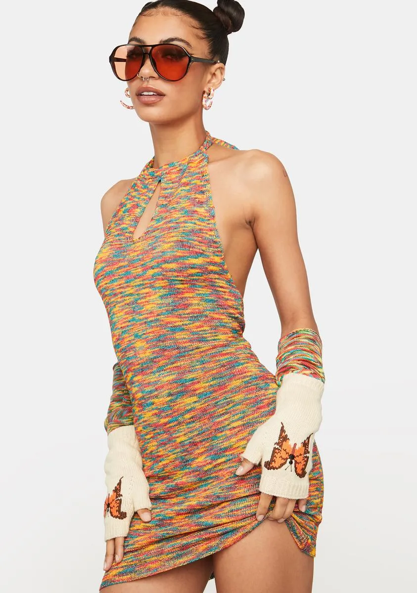 Trippy Sunset Tease Keyhole Mini Dress sold by Dolls Kill product image thumbnail 2