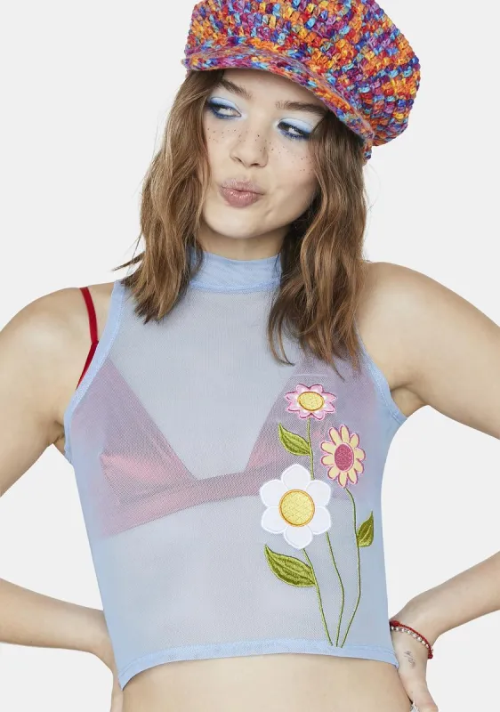 Fateful Bloom Mesh Tank Top sold by Dolls Kill