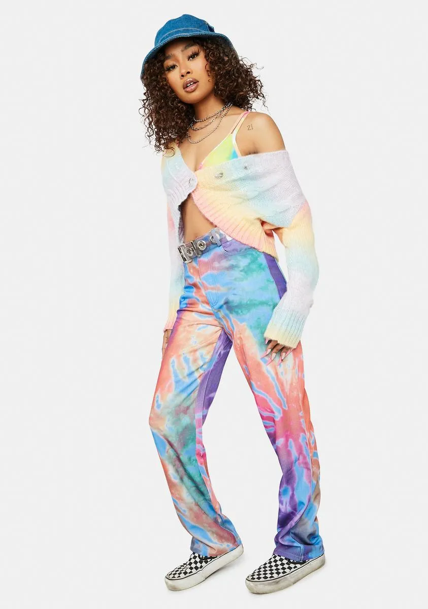 Not Even Sorry Tie Dye Jeans sold by Dolls Kill product image thumbnail 2