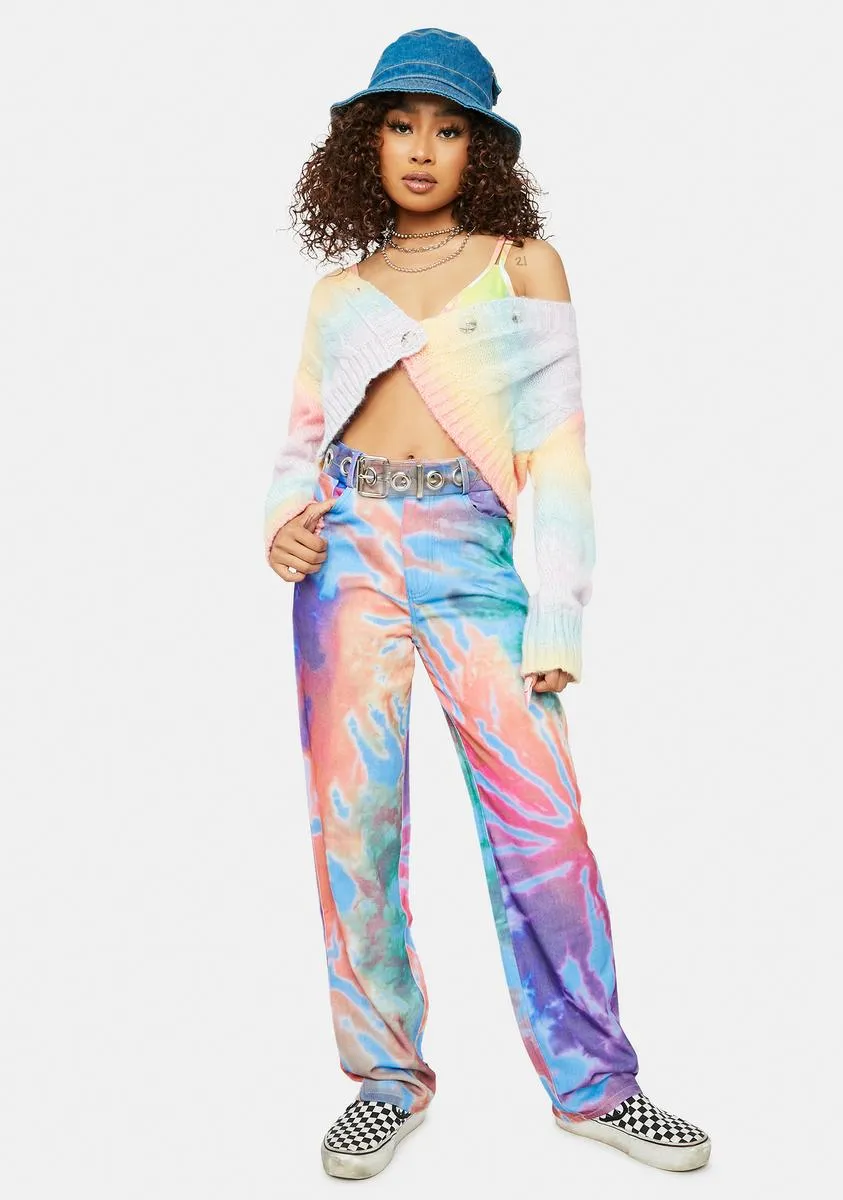 Not Even Sorry Tie Dye Jeans sold by Dolls Kill product image thumbnail 3