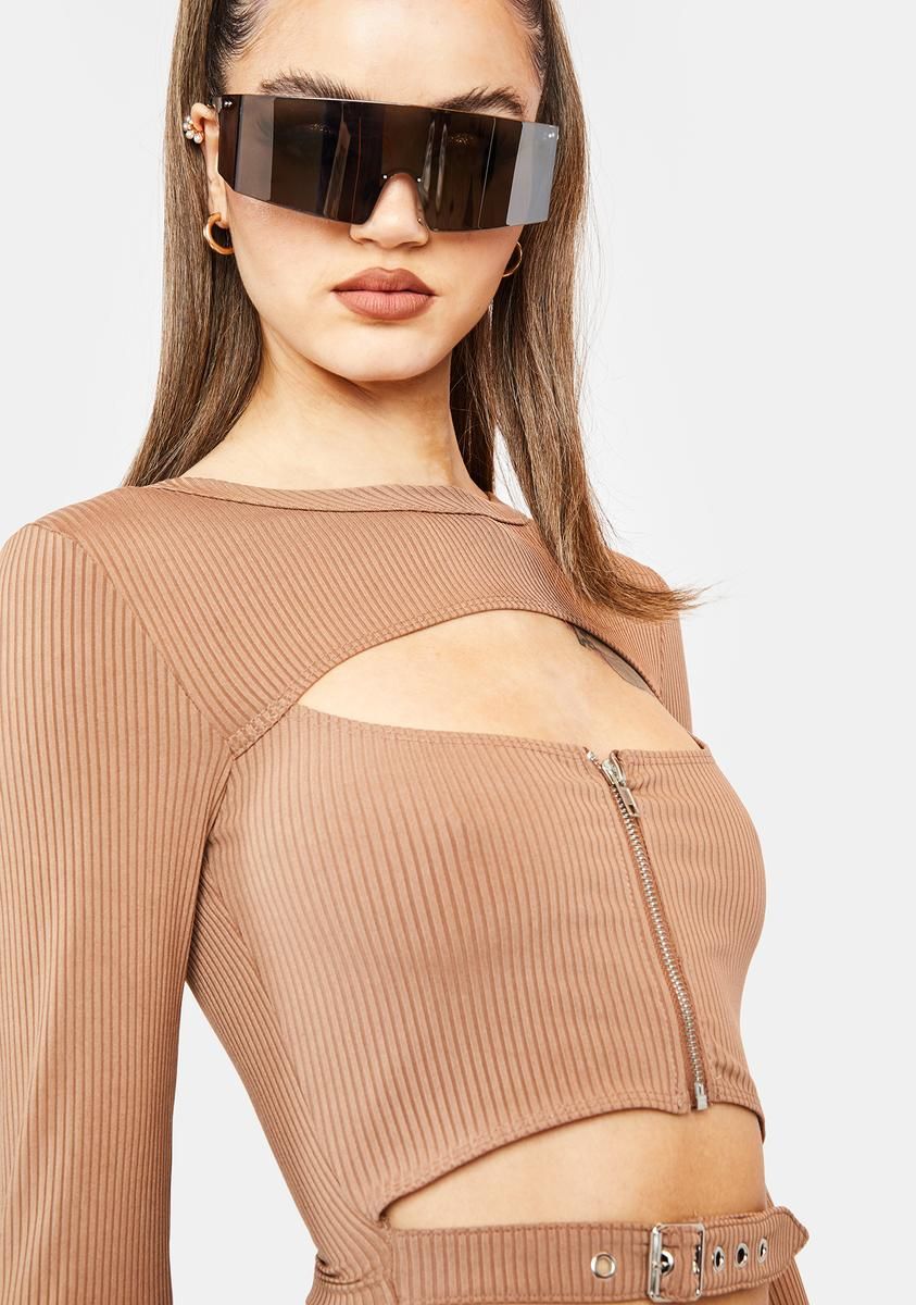 Never Basic Ribbed Cutout Top sold by Dolls Kill product image thumbnail 2