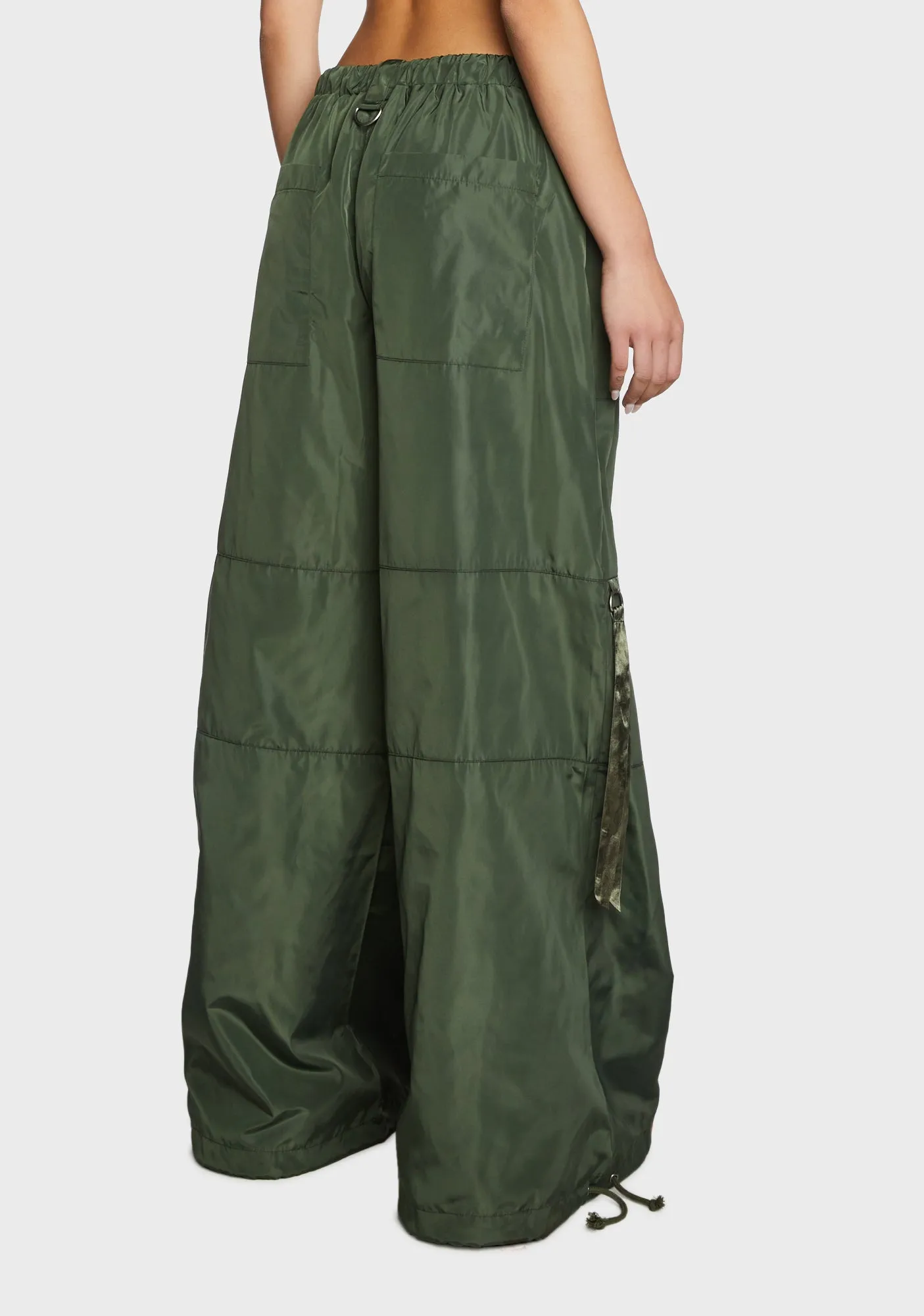Punk Cred Wide Leg Pants - Olive sold by Dolls Kill product image thumbnail 3