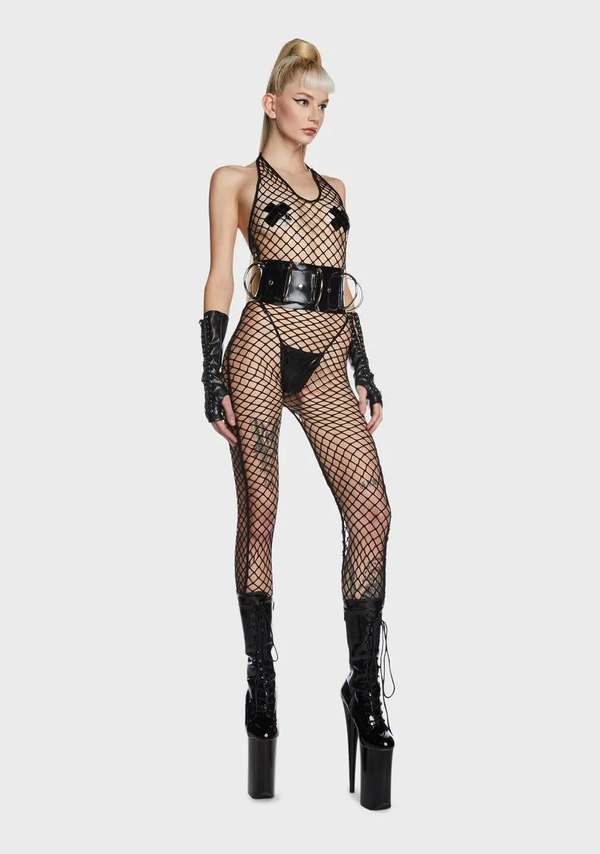 Expert On Everything Fishnet Jumpsuit sold by Dolls Kill product image thumbnail 5