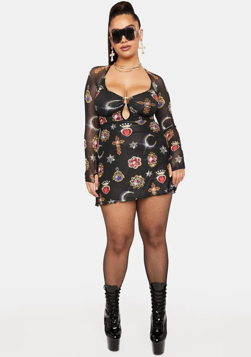 Plus You're A Gem Mini Dress sold by Dolls Kill product image thumbnail 3