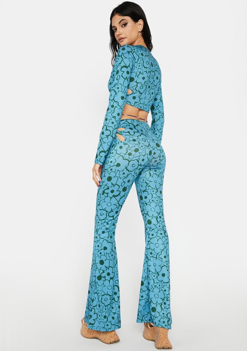 Floral Flare Pants sold by Dolls Kill product image thumbnail 4