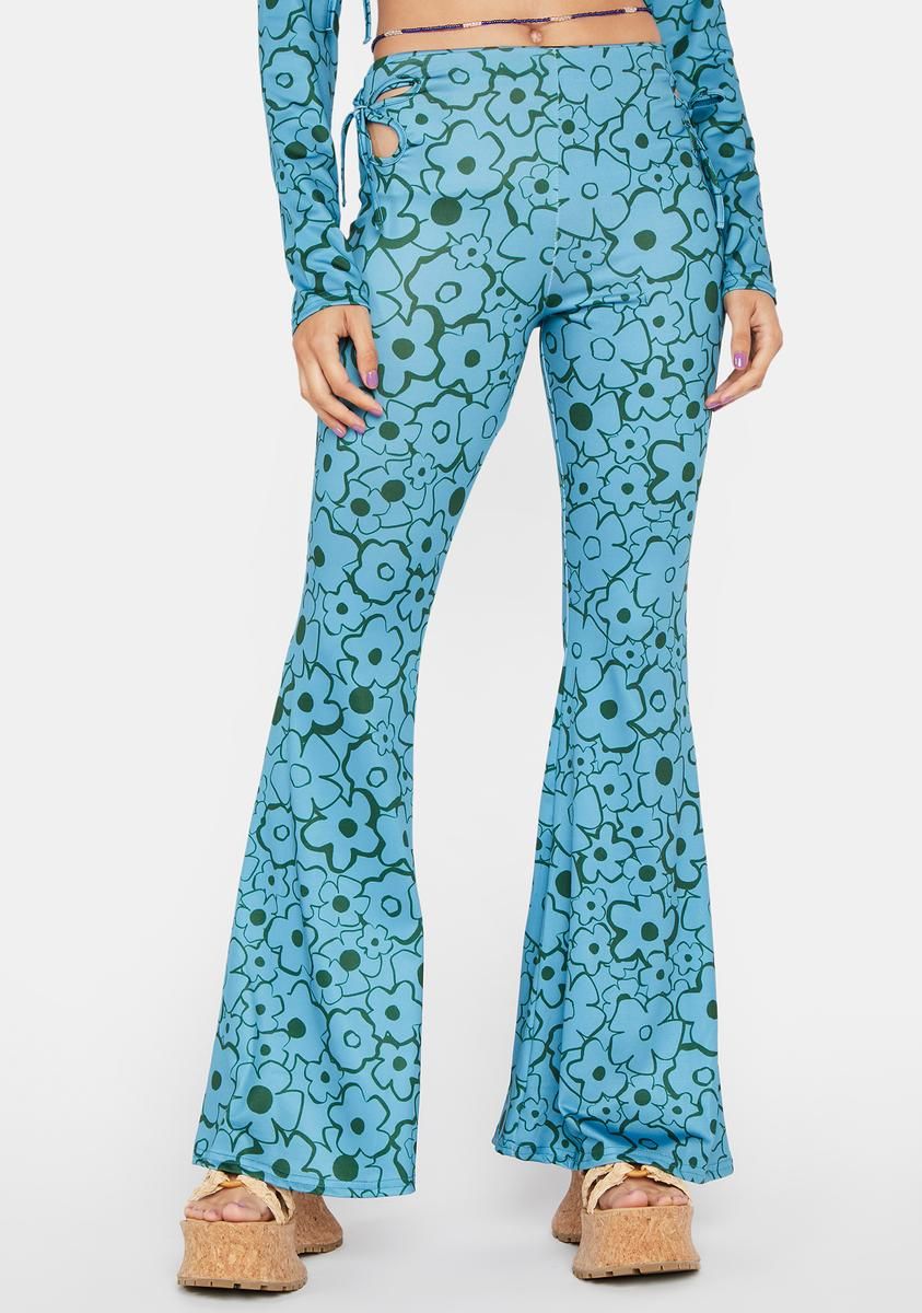 Floral Flare Pants sold by Dolls Kill