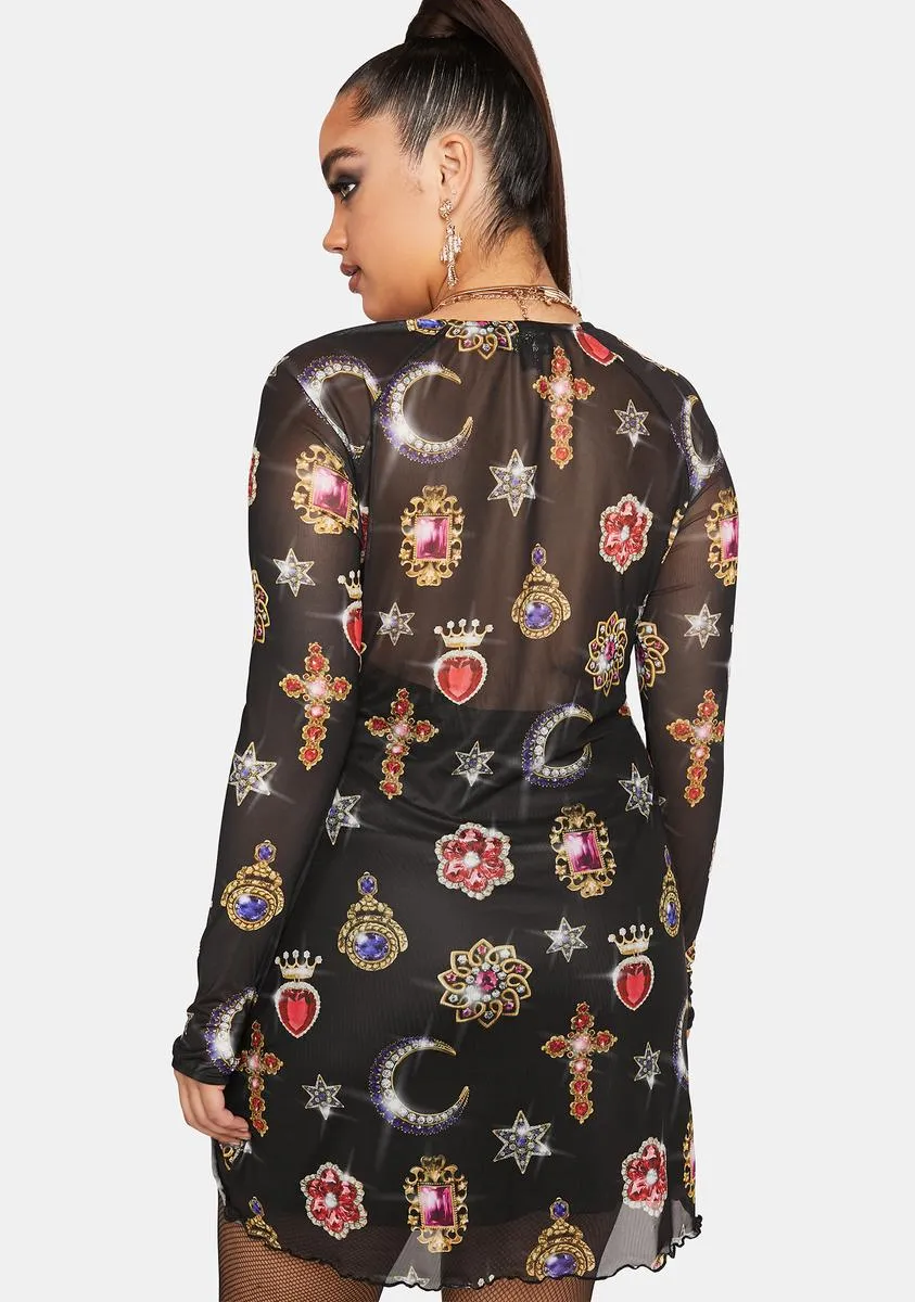 Plus You're A Gem Mini Dress sold by Dolls Kill product image thumbnail 4