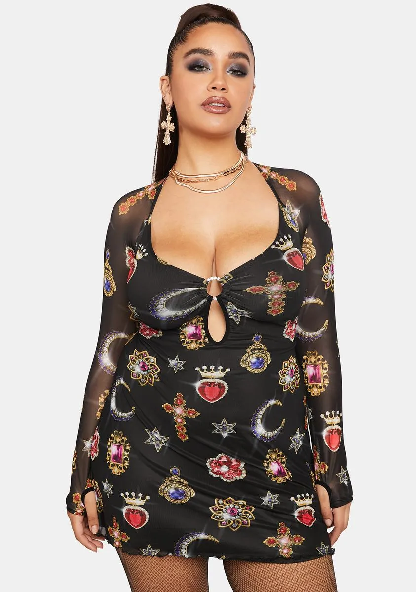 Plus You're A Gem Mini Dress sold by Dolls Kill