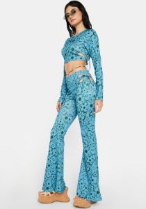 Floral Flare Pants sold by Dolls Kill