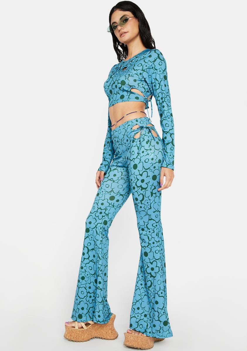 Floral Flare Pants sold by Dolls Kill product image thumbnail 2