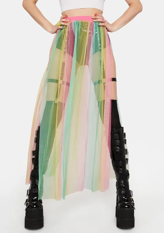 Magical Moments Sheer Maxi Skirt sold by Dolls Kill
