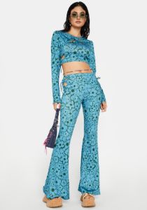 Floral Flare Pants sold by Dolls Kill