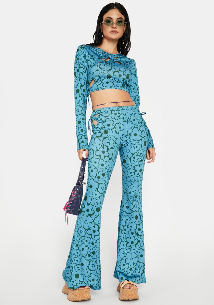 Floral Flare Pants sold by Dolls Kill product image thumbnail 3