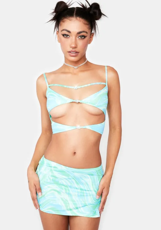 Honeydew Swirl Girl Skirt Set sold by Dolls Kill