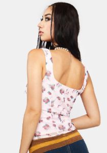 Summer Sweet Bouquet Cort Corset Crop Top sold by Dolls Kill