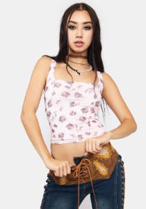Summer Sweet Bouquet Cort Corset Crop Top sold by Dolls Kill