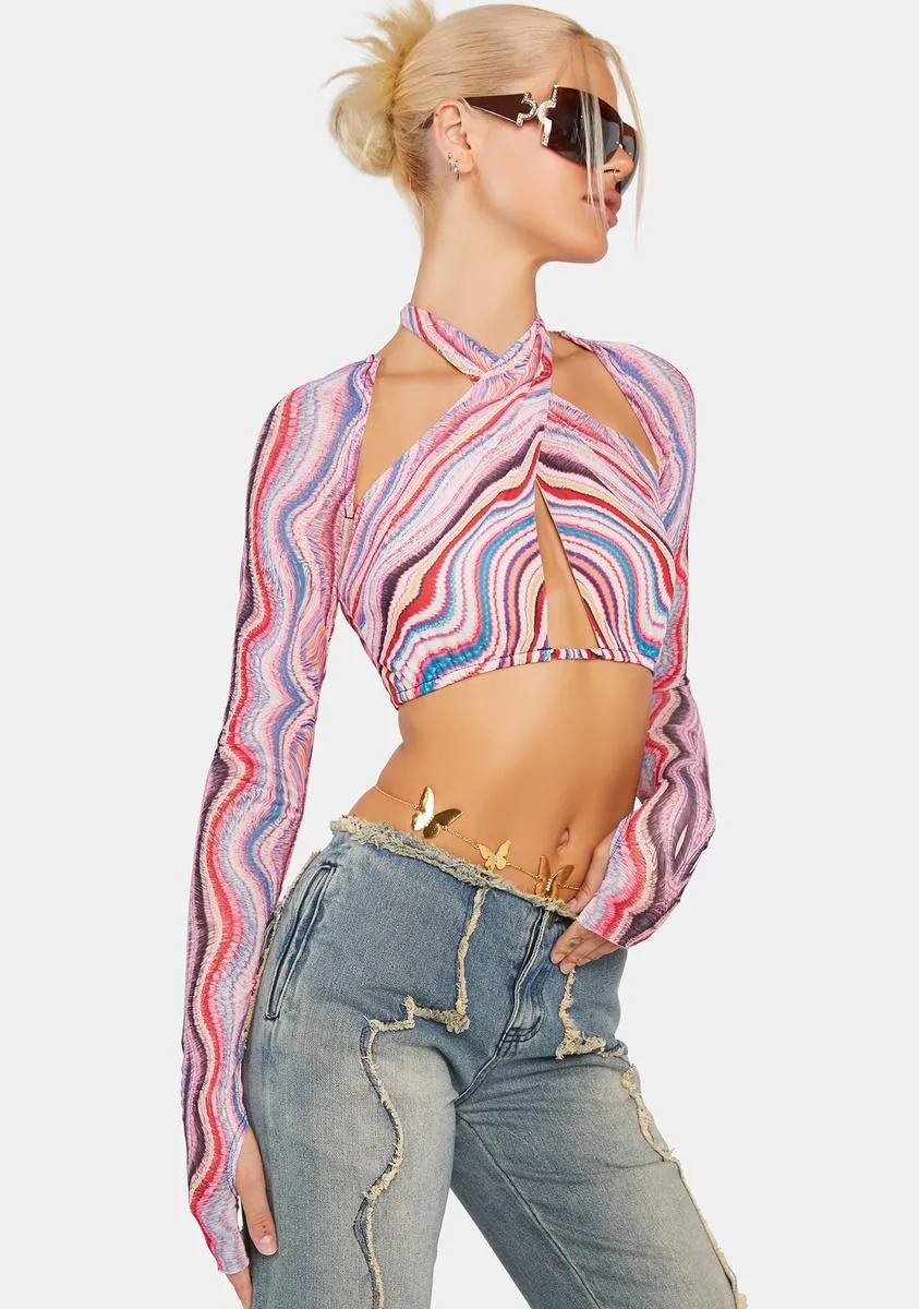 Multi Wave Cordelia Wrap Top sold by Dolls Kill product image thumbnail 2