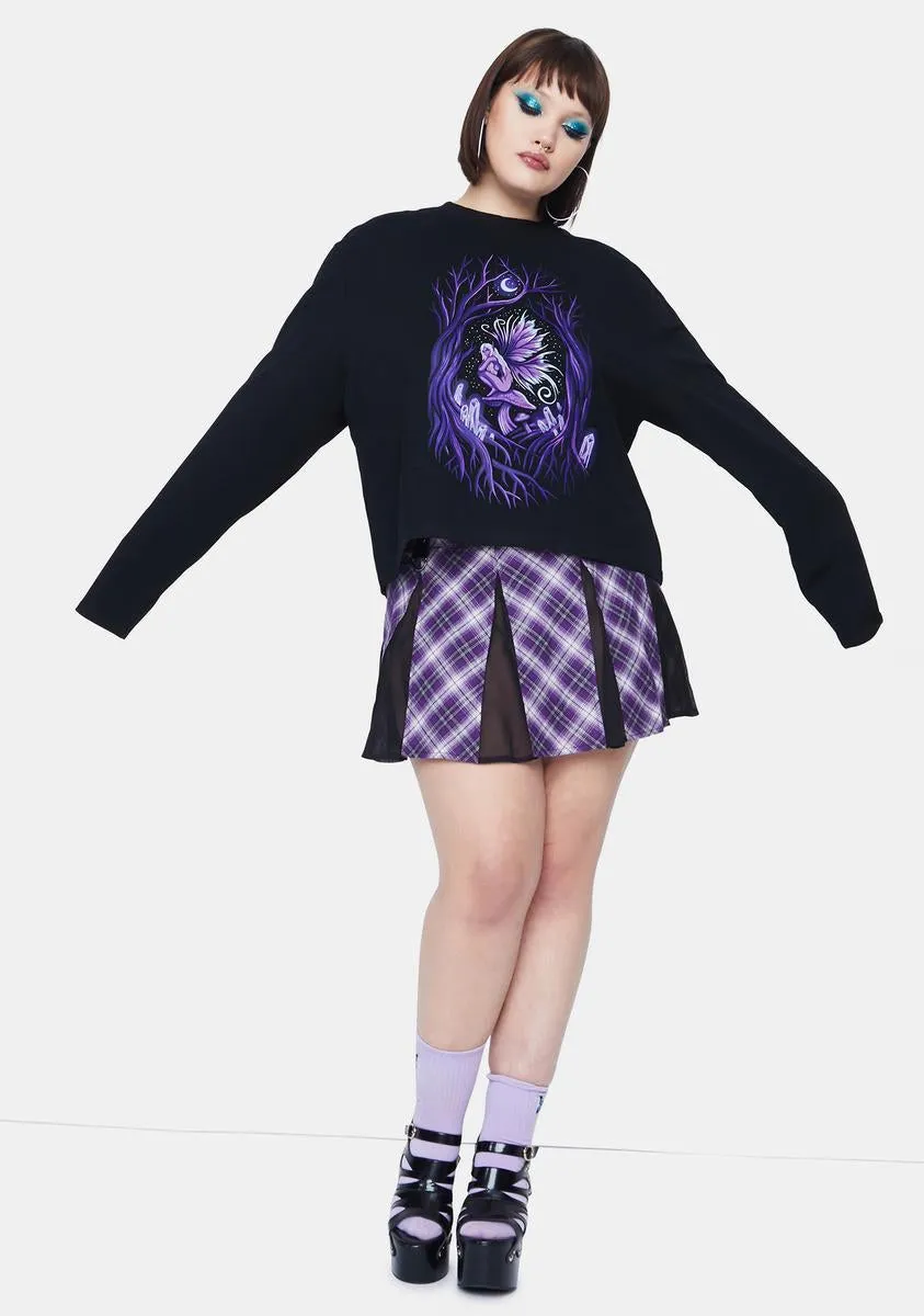 Miss Fairy Fanatic Screen Print Long Sleeve Oversized Tee sold by Dolls Kill product image thumbnail 3