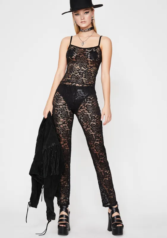 Night Vixen Lace Jumpsuit sold by Dolls Kill