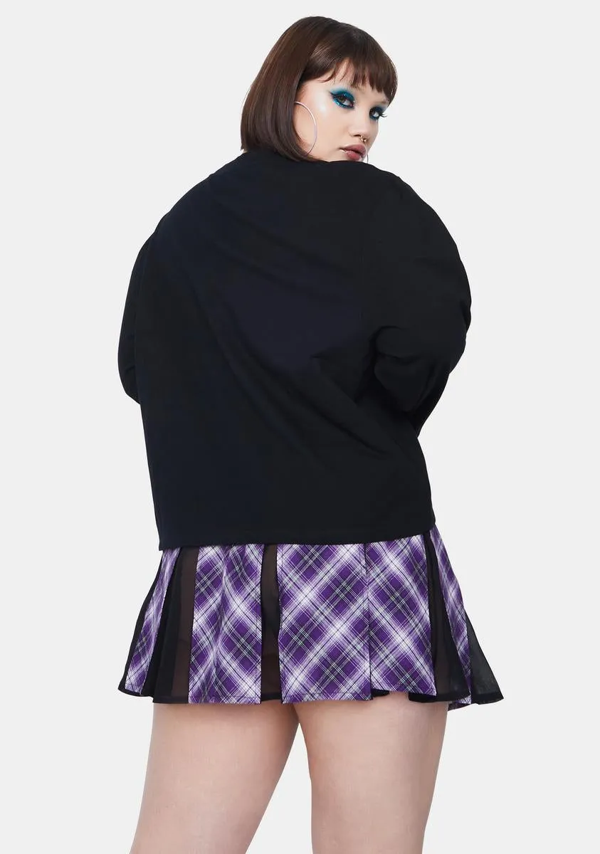 Miss Fairy Fanatic Screen Print Long Sleeve Oversized Tee sold by Dolls Kill product image thumbnail 4
