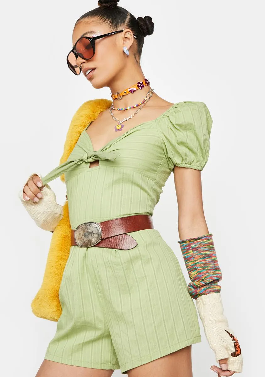 Tropical Sun Season Knotted Romper sold by Dolls Kill product image thumbnail 2