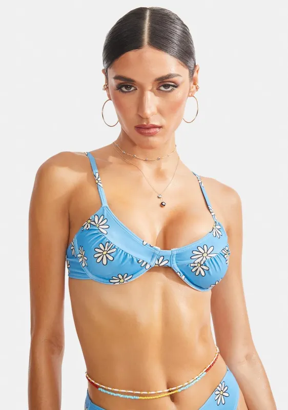 Underwire Daisy Bikini Top sold by Dolls Kill
