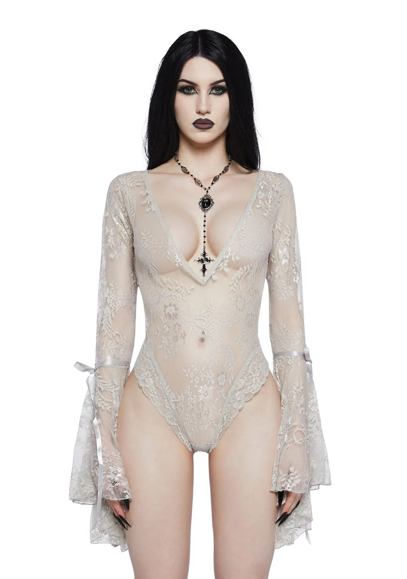 Ash Source Of Magic Lace Bodysuit sold by Dolls Kill