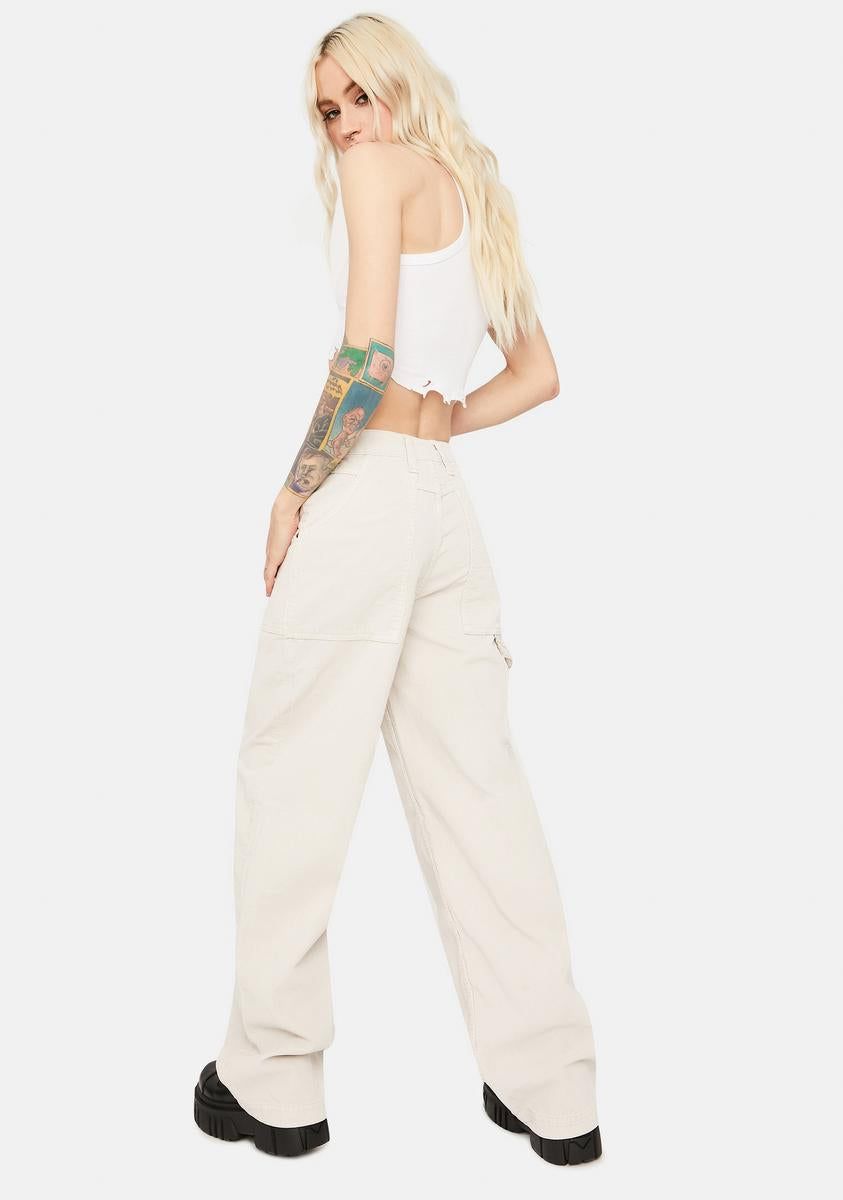 Ivory Corduroy Puddle Trousers sold by Dolls Kill product image thumbnail 4