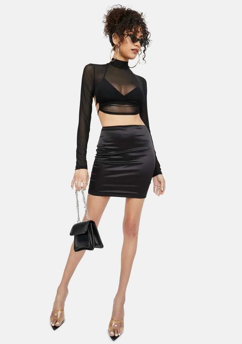 My Jewels On Sheer Mock Neck Crop Top sold by Dolls Kill product image thumbnail 3