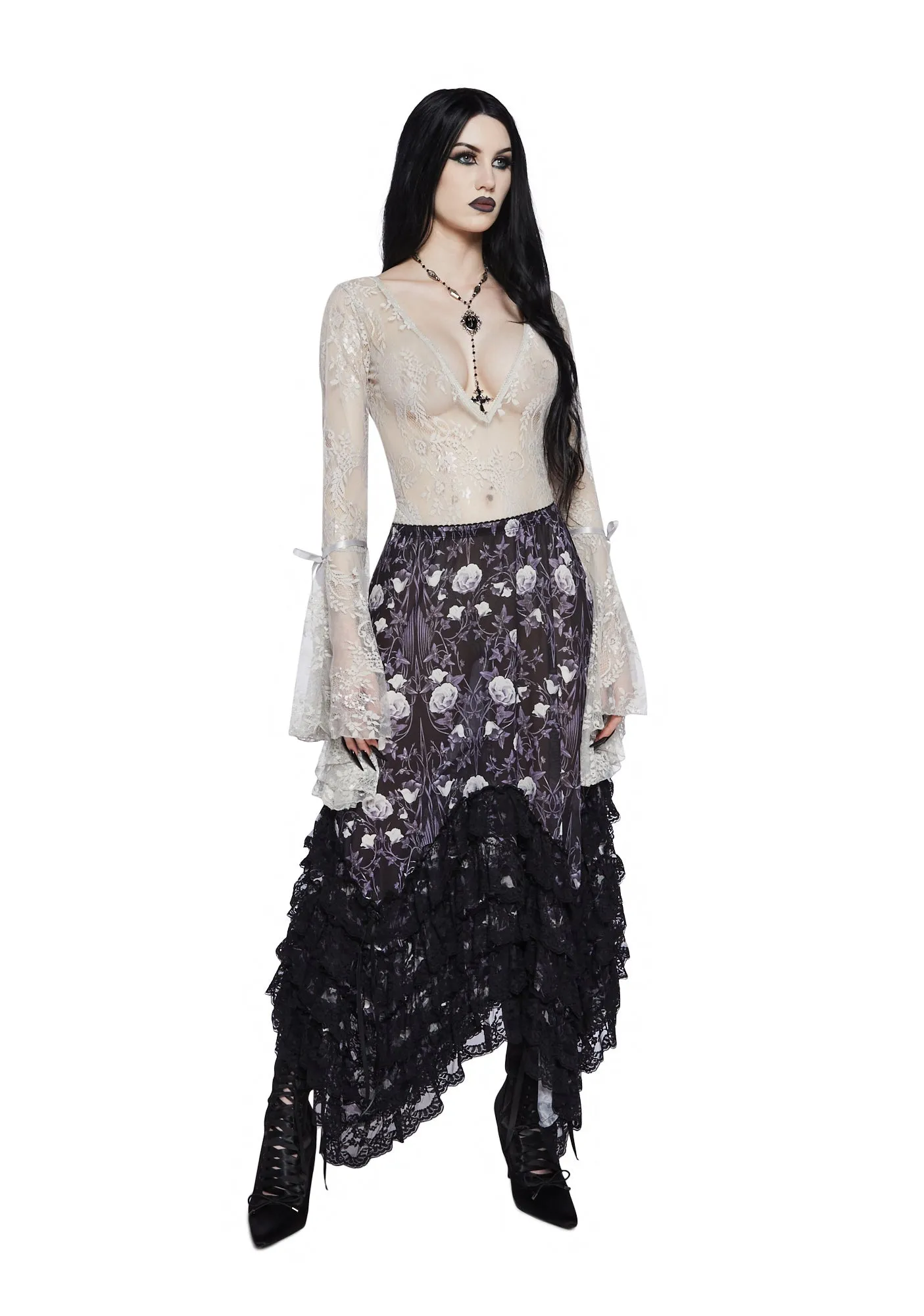 Ash Source Of Magic Lace Bodysuit sold by Dolls Kill product image thumbnail 2