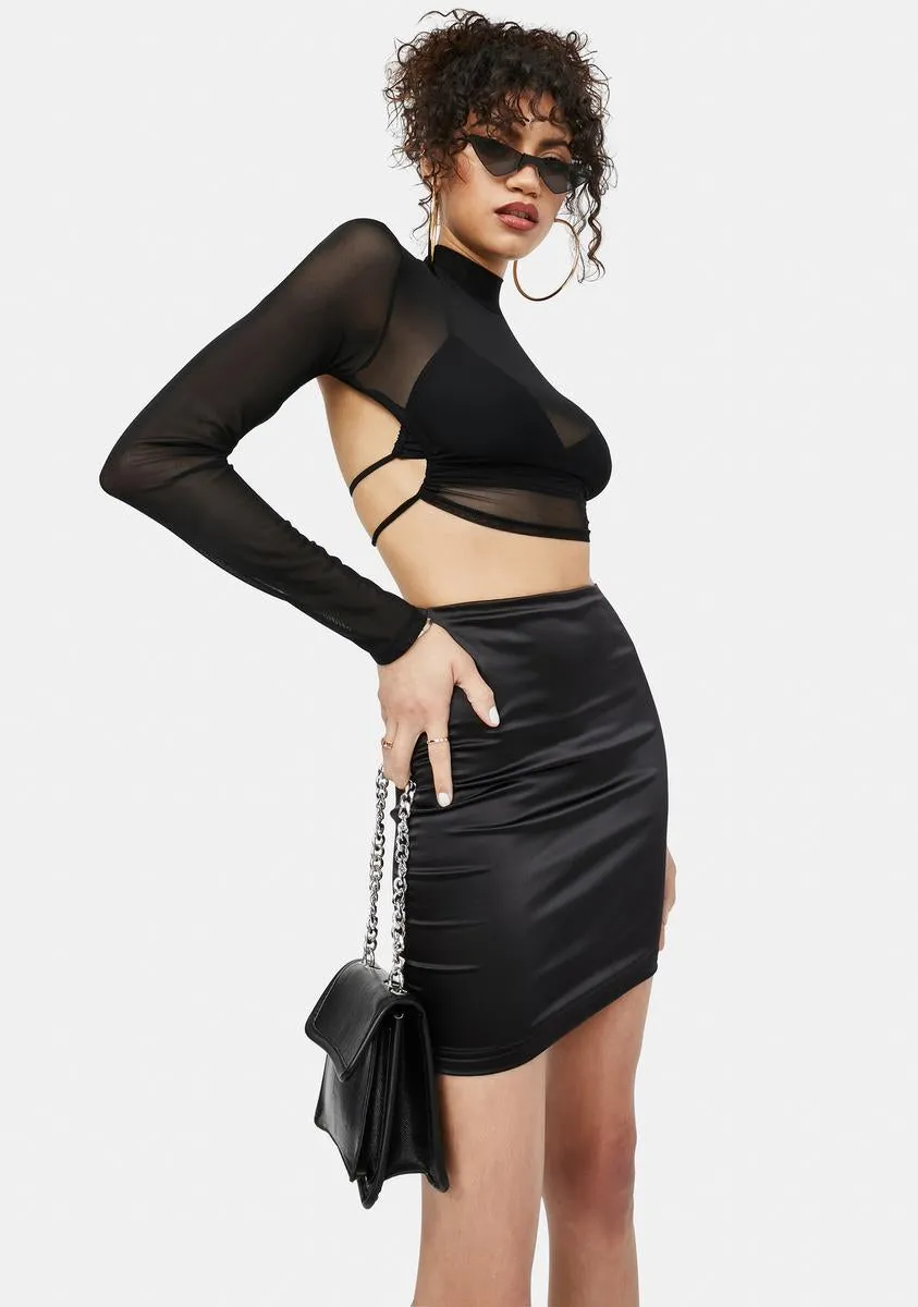 My Jewels On Sheer Mock Neck Crop Top sold by Dolls Kill product image thumbnail 4