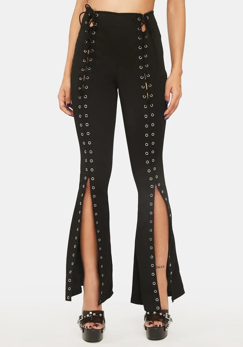 Caught Up In You Lace Up Pants sold by Dolls Kill