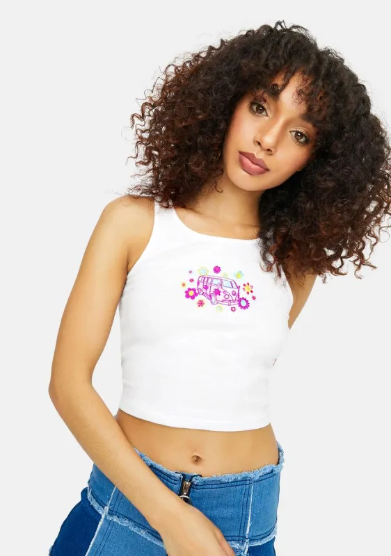 Go With The Flow Lovebug Embroidered Tank sold by Dolls Kill