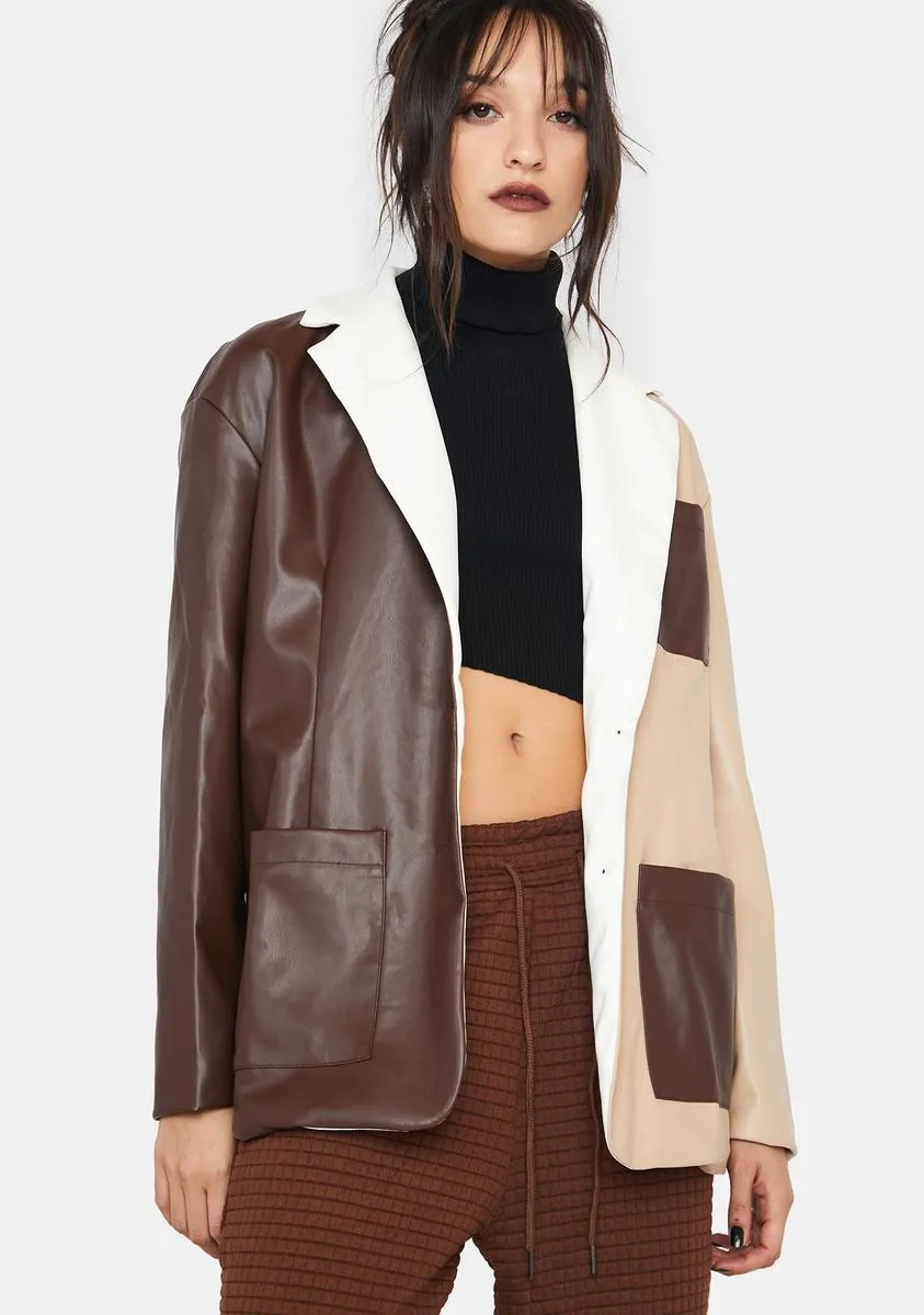 Misty Me Colorblock Blazer sold by Dolls Kill