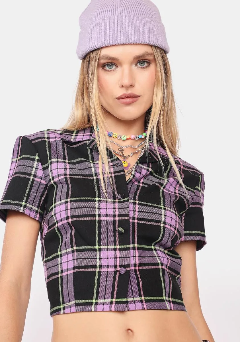 Bright Tartan Blouse sold by Dolls Kill