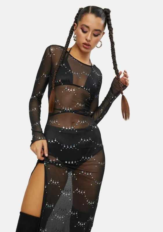 Lunar Fantasy Mesh Maxi Dress sold by Dolls Kill