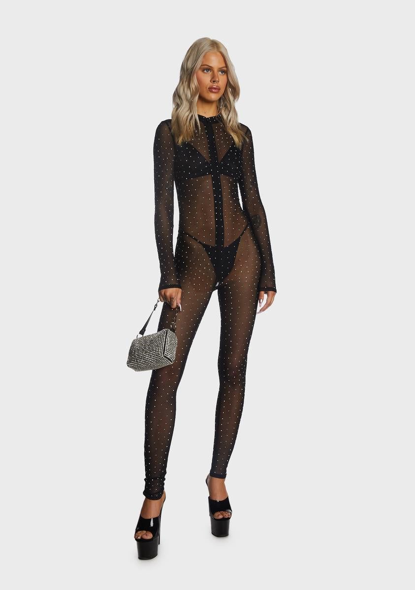 Just Wanna Be Yours Rhinestone Jumpsuit sold by Dolls Kill product image thumbnail 5