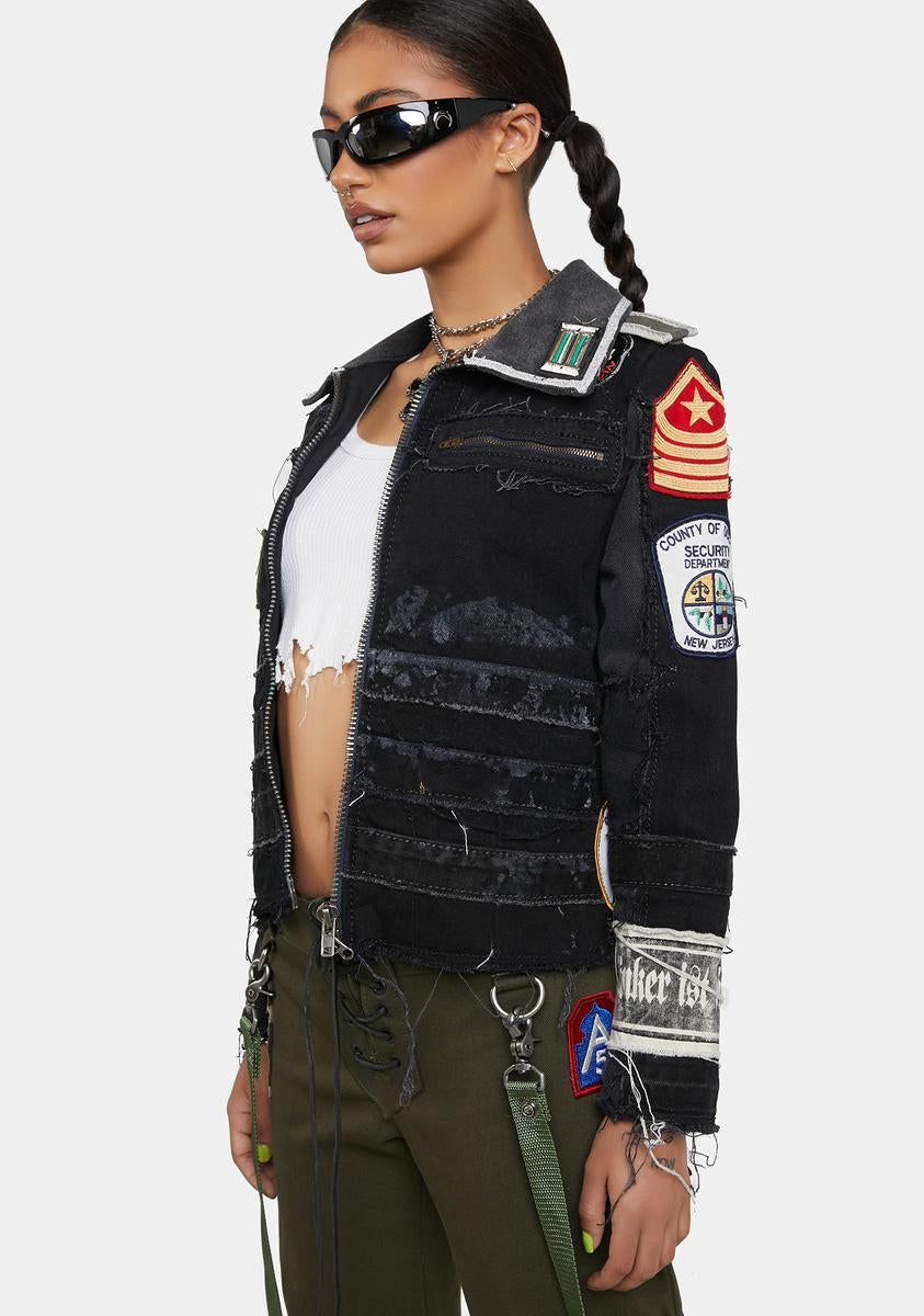 Battlefield Denim Jacket sold by Dolls Kill product image thumbnail 4